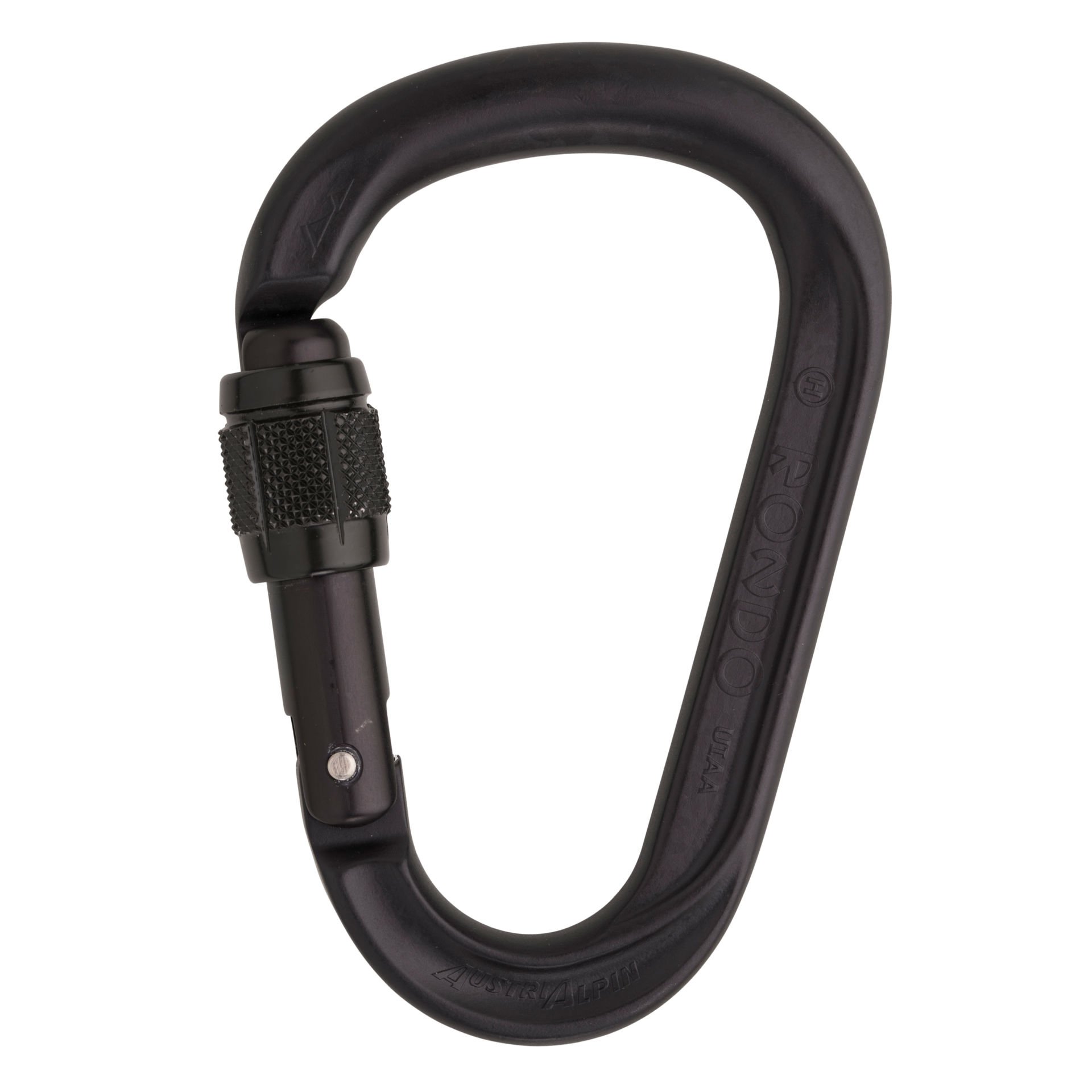 AustriAlpin HMS RONDO alloy screwlock all matte black anod. | 23kN