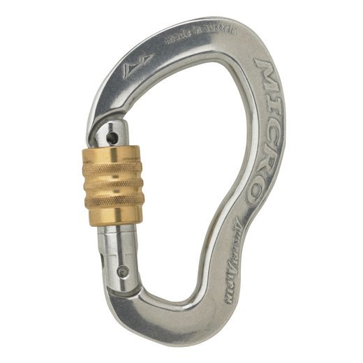 AustriAlpin MICRO ID Alloy Screwlock Gri Kilitli Karabina | 22kN