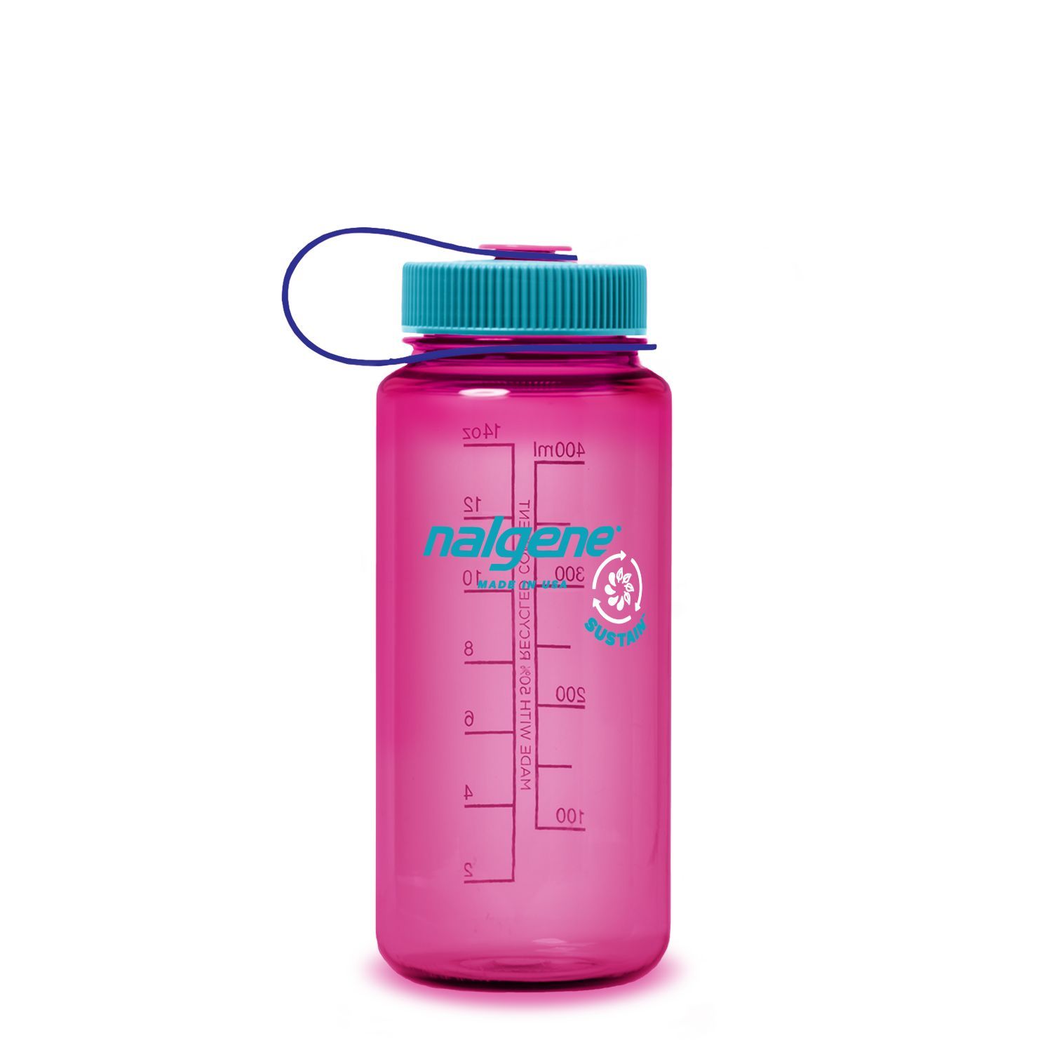 Nalgene 16oz Wide Mouth Electric Magenta Sustain